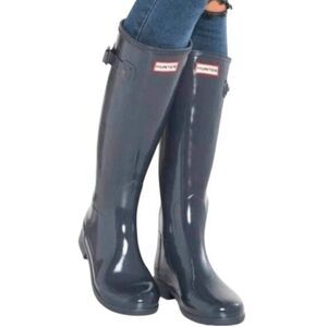 NWOB HUNTER Original Tall Gloss Rain Boot Size 6